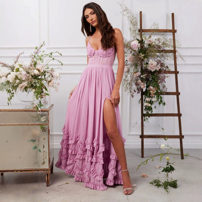 TRENDLER – Damen Wickelkleid Elegant | Kleid mit Fischgrätmuster Uni-Farbe Modern & Bequem