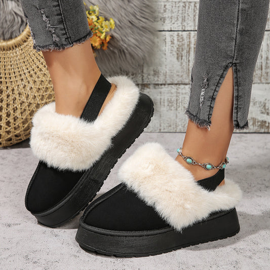 TRENDLER – Warme Damen Hausschuhe mit Elastischem Riemen | Bequeme Slipper mit Rutschfester Sohle